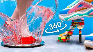 360 градусов в замедленной съемке!/ Раздавили яйца, розу, лего, бомбочку для ванны каблуками!