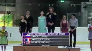 ISU 2015 Junior Grand Prix Linz Ice Dance Victory Ceremony HD Специально для navka-ice-queen