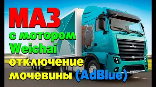 МАЗ с мотором Weichai: отключение мочевины (AdBlue)