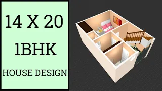 14 X 20 छोटा सा शानदार घर का नक्शा ll 14 X 20 sqft Small House Design ll 280 Sqft Ghar Ka Naksha