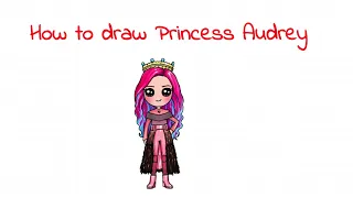 How to Draw Princess Audrey Disney Descendants 3 step by step