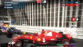 Formula 1 2012 (game) crash and red flag at monaco grand prix