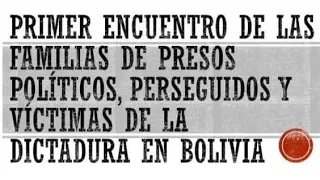 Hoy domingo 6 a las 18:00 hora Bolivia.