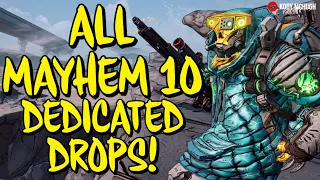 Borderlands 3 ALL NEW MAYHEM 6-10 Weapons Dedicated Drop locations/Guide!