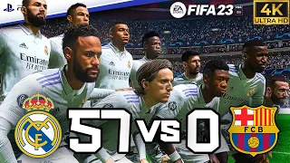 FIFA 23 - What Happen If All The Superstars Will Play For Real Madrid vs FC BARCELONA 57-0