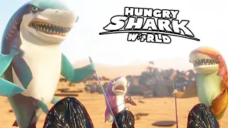 NEW BEACH CLEANUP FUNNY SHORT (HUNGRY SHARK EVOLUTION vs WORLD)
