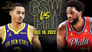 Golden State Warriors vs Philadelphia 76ers Full Game Highlights | December 16, 2022 | FreeDawkins