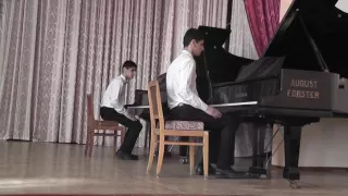 «Интермеццо» М.Таривердиев (для 2 роялей);  «Лезгинка» А.И. Хачатурян (С.Назаров - 8 рук)