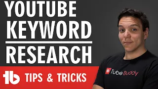 Keyword Research on YouTube 🔍 - Find the Best Tags for your Videos using TubeBuddy 📈