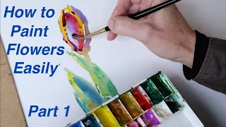 How to Paint Flowers in Watercolour Easily