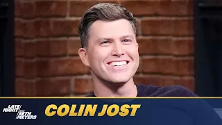 Colin Jost on George Santos and His Viral Red Carpet Moment with Scarlett Johansson