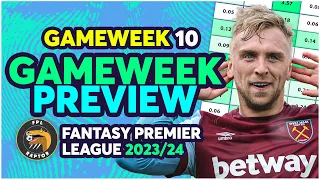 FPL GAMEWEEK 10 PREVIEW | SELL SON FOR SAKA? | Fantasy Premier League Tips 2023/24