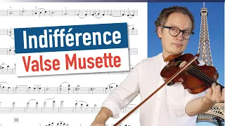 Indifférence (J. Colombo / T. Murena) | Valse Musette | Violin Sheet Music | Piano Accompaniment