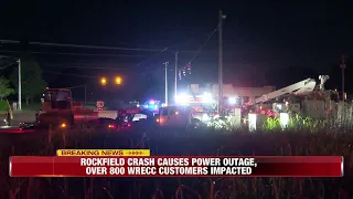 Rockfield crash causes power outage affecting over 800 WRECC customers