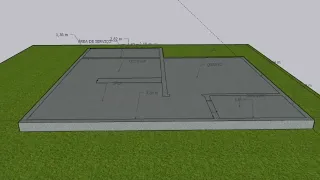 PLANTA EM 3D com 1 QUARTO e cozinha americana...5×6 m