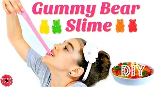 DIY GUMMY BEAR SLIME!  EDIBLE SLIME!