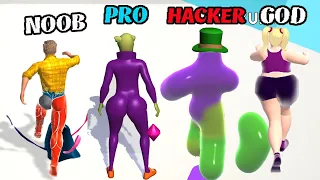 NOOB vs PRO vs HACKER vs GOD - Toxic Hero 3D  , Twerk Race 3D ...