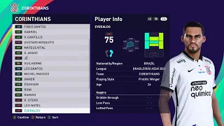 Corinthians & Brazil -  Serie - A & Players Faces Ratings & eFootball PES 2021