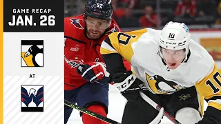 GAME RECAP: Penguins at Capitals (01.26.23) | Rust Records 300th NHL Point