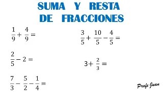 Suma y resta de fracciones