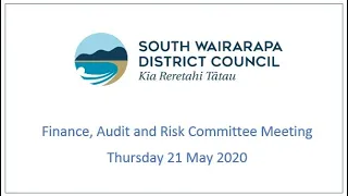 Finance Audit and Risk Committee Meeting 21 May 2020