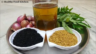 Homemade Herbal Hair Oil-Oil for Faster Hair Growth-Herbal Hair Oil for Thicker Hair-Onion Hair Oil