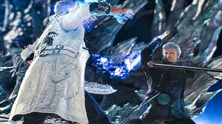 Nero vs Vergil Boss Fight & Vergil Finds Out Nero Is His Son Scene - Devil May Cry 5 4K ULTRA HD