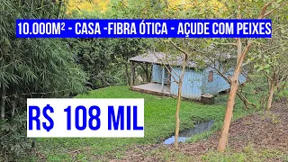 [471]CHÁCARA COM CASA, AÇUDE, FRUTÍFERAS, ÁGUA ENCANADA, VERTENTES E ASFALTO R$ 108 MIL