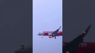 Cold Morning Arrival | AirAsia Airbus A320 | Kochi International Airport | #planespotting