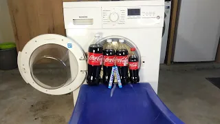 Experiment - Coca Cola and Mentos  - in a  Washing Machines