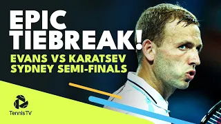 EPIC 28-Point Tiebreak Between Dan Evans & Aslan Karatsev in Sydney!