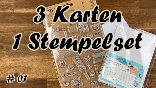 3 Karten | 1 Stempelset von Tedi