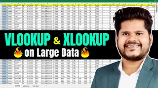 How To Apply VLOOKUP and XLOOKUP formula on Large / Big Data in Excel (Hindi)