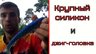 Крупный силикон и джиг-головка. Плюсы и минусы..