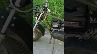 Самодельный мотоцикл с двигателем от мотоблока,итог,из говна и палок в мотовездеход