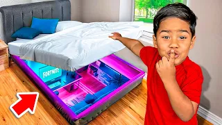 I Built 5 SECRET ROOMS To Hide From My Parents!