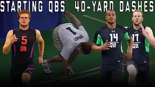 Slowest & Fastest: Top 10 Starting QB's 40-Yard Dash Times!