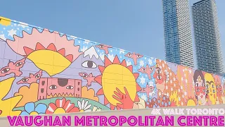 TTC Subway Vaughan Metropolitan Centre Station & The Murals (Summer 2021): 4K Walk Toronto, Canada