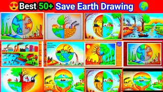 Save Water Save Earth Drawing || Save Water Save Life Drawing || world earth day drawing easy