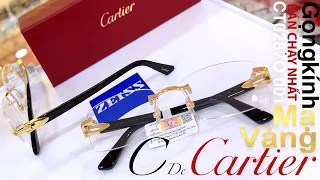 Gọng kính khoan bắt ốc mạ vàng Cartier CT0287O 001 bán chạy nhất !