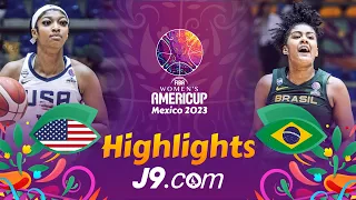 USA 🇺🇸 v Brazil 🇧🇷 | Group Phase | J9 Highlights | #FIBAAmeriCupW