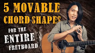 5 Movable Chord Shapes to Play EVERYTHING on Fretboard!