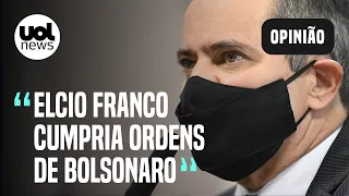 "Elcio Franco mostra à CPI que, como bom militar, cumpria ordens de Bolsonaro", avalia Sakamoto