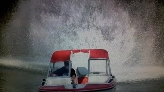 How to do a big rooster tail on a boat