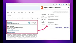 Gmail Signature Parser (Chrome extension)