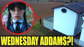 DRONE Catches Wednesday Addams at Hunted Cemetery