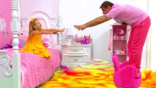 The Floor is Lava - story by Nastya and dad