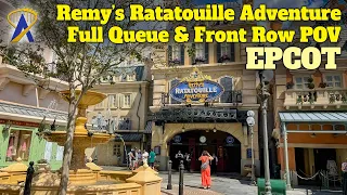 Remy’s Ratatouille Adventure at Epcot – FULL Queue and Front Row POV 4K