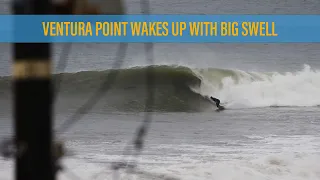 Ventura  point break comes alive during bigger swell 18 Feb 2024