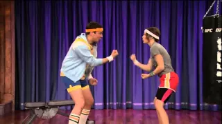 Jessica Biel Gets Physical With Jimmy Fallon (part 1)